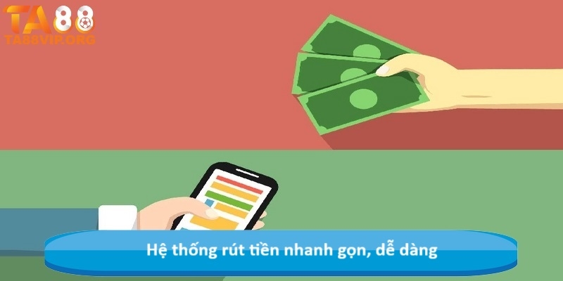 Hệ thống rút tiền nhanh gọn, dễ dàng